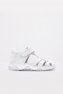 Hakiki Deri Beyaz Saten Unisex Çocuk Klasik Sandalet 006BAK001