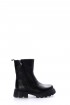 Hakiki Deri Kürklü Siyah Unisex Çocuk Kar Bot 612KFA1634-2