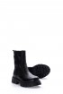 Hakiki Deri Kürklü Siyah Unisex Çocuk Kar Bot 612KFA1634-2