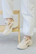 Ekru Taba Kadın Sneaker Ayakkabı 666ZA152