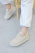 Ekru Kadın Sneaker Ayakkabı 666ZA158