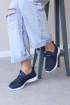 Lacivert Beyaz Kadın Sneaker Ayakkabı 930ZAF555