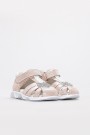 Hakiki Deri Pudra Gümüş Unisex Çocuk Klasik Sandalet 006BAK001