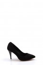 Siyah Süet Kadın Stiletto Ayakkabı 629ZA039-089
