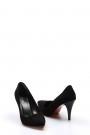 Siyah Süet Kadın Stiletto Ayakkabı 629ZA039-089