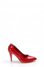 Kırmızı Rugan Kadın Stiletto Ayakkabı 629ZA039-089