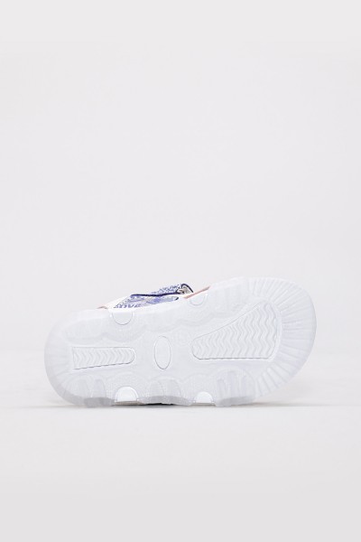 Hakiki Deri Mavi Saten Unisex Çocuk Klasik Sandalet 006BA001