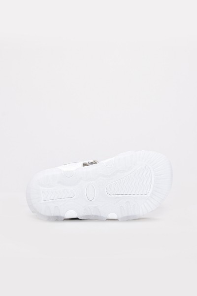 Hakiki Deri Beyaz Saten Unisex Çocuk Klasik Sandalet 006BAK001