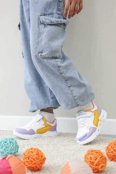 Lila Beyaz Unisex Çocuk Sneaker Ayakkabı 141XCA018