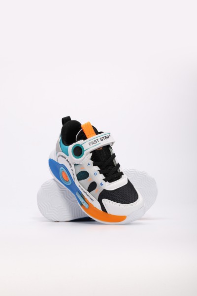 BEYAZ LACIVERT SARI Unisex Çocuk Sneaker Ayakkabı 615XCA529