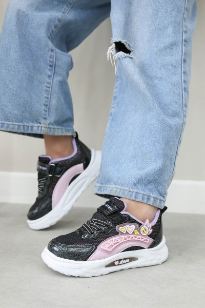 Siyah Unisex Çocuk Sneaker Ayakkabı 461XCA327