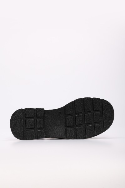 Hakiki Deri Vizon Taba Kadın Klasik Sandalet 710ZA993