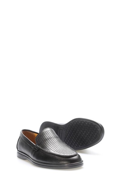 Hakiki Deri Siyah Erkek Casual Ayakkabı 819MA020LZR
