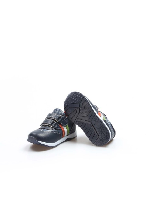Hakiki Deri Lacivert Bebek Casual Ayakkabı 006BA800