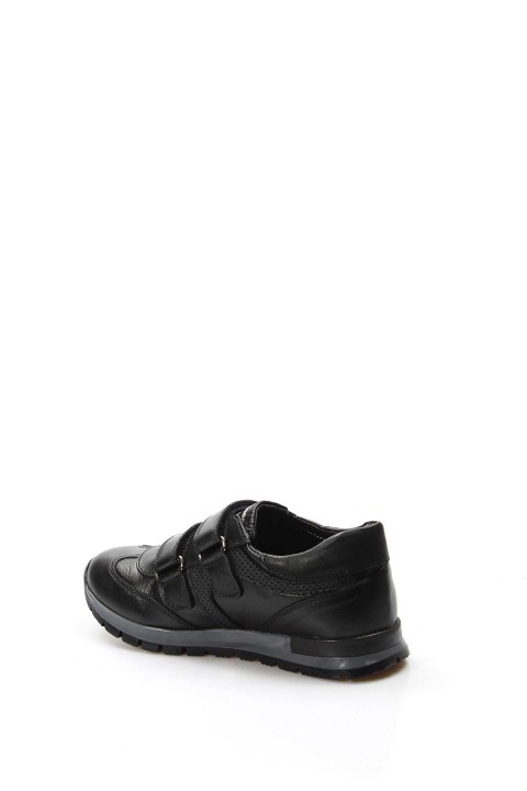 Hakiki Deri Siyah Unisex Çocuk Casual Ayakkabı 006FA900