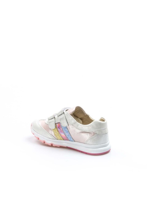 Hakiki Deri Gümüş Pembe Unisex Çocuk Casual Ayakkabı 006FA800