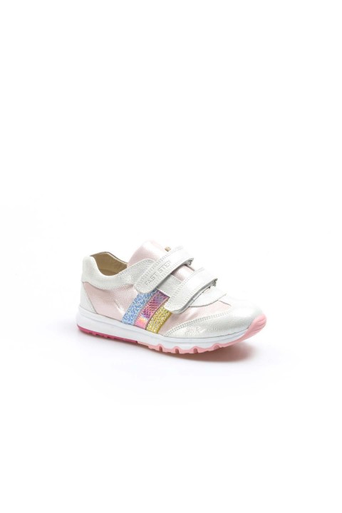Hakiki Deri Gümüş Pembe Unisex Çocuk Casual Ayakkabı 006FA800