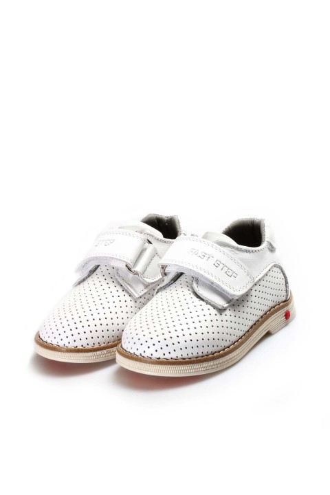 Hakiki Deri Beyaz Unisex Çocuk Casual Ayakkabı 006BA23