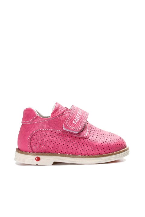 Hakiki Deri Fuşya Nubuk Unisex Çocuk Casual Ayakkabı 006BA23