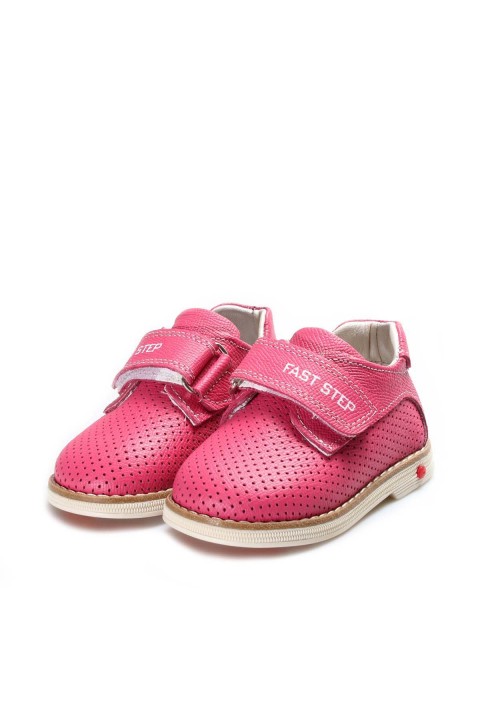 Hakiki Deri Fuşya Nubuk Unisex Çocuk Casual Ayakkabı 006BA23