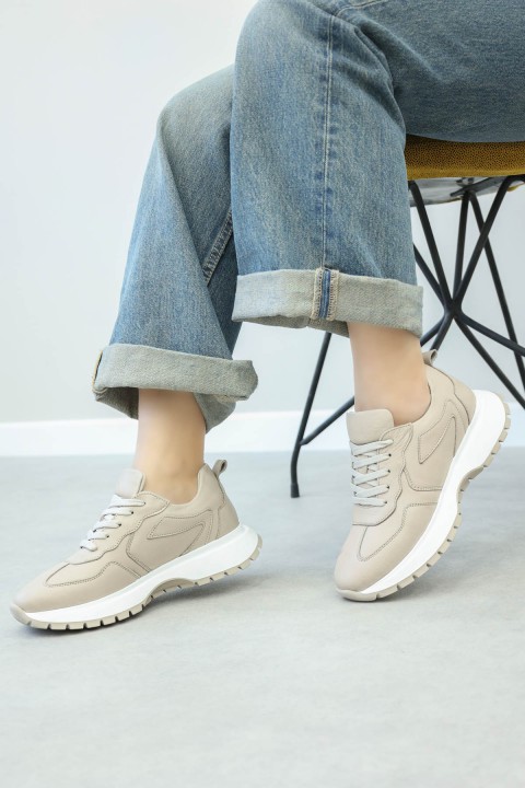 Hakiki Deri Silver Kadın Casual Ayakkabı 136ZA501