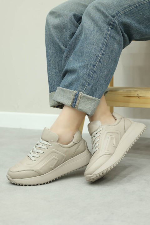 Hakiki Deri Silver Kadın Casual Ayakkabı 136ZA507
