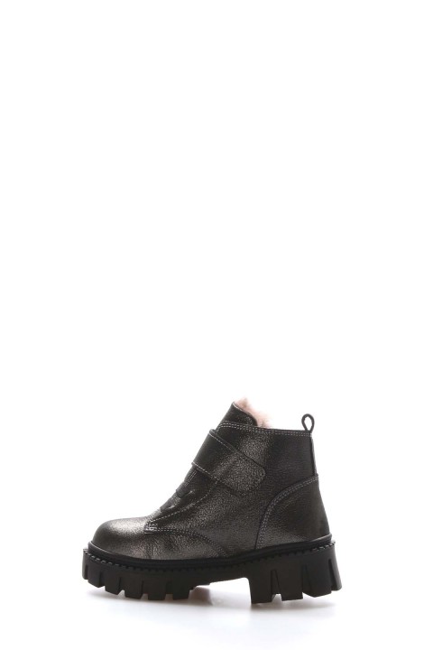 Hakiki Deri Kürklü Çelik Unisex Çocuk Klasik Bot 157KXA1774