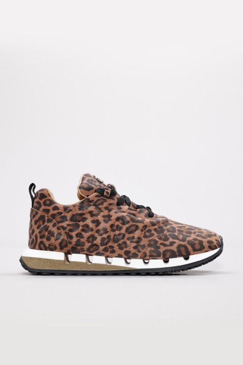 Hakiki Deri Leopar Kadın Casual Ayakkabı 167ZA40046-3