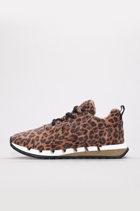 Hakiki Deri Leopar Kadın Casual Ayakkabı 167ZA40046-3