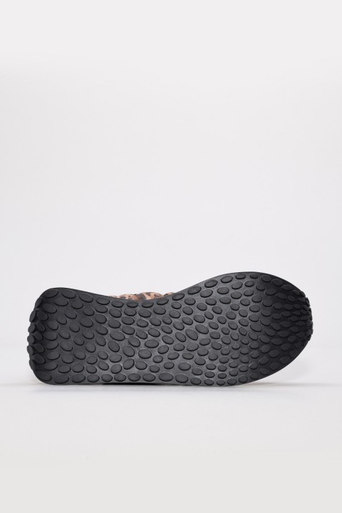 Hakiki Deri Leopar Kadın Casual Ayakkabı 167ZA40046-3