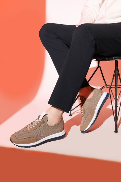 Hakiki Deri VIZON NUBUK VIZON TRIKO Erkek Casual Ayakkabı 722MA407