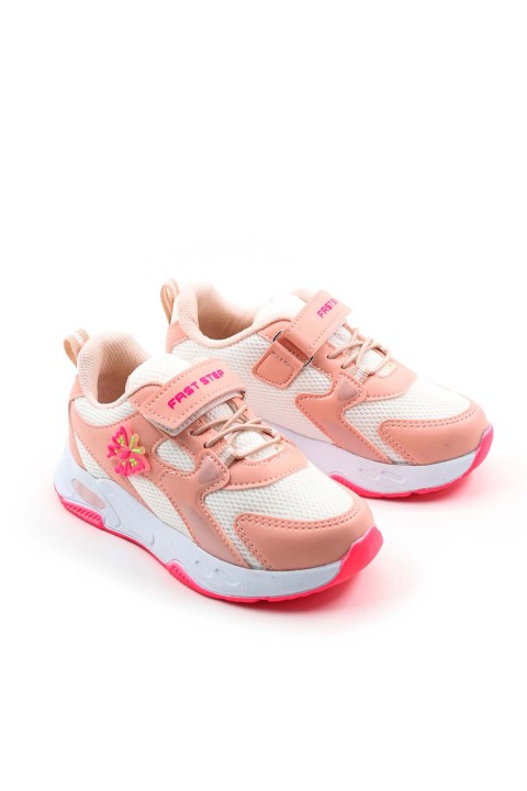 Pudra Beyaz Unisex Çocuk Sneaker Ayakkabı 461XCA318
