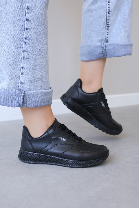 Siyah Kadın Sneaker Ayakkabı 416ZAFJACK