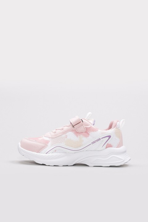 Pudra Beyaz Unisex Çocuk Sneaker Ayakkabı 615XCA305