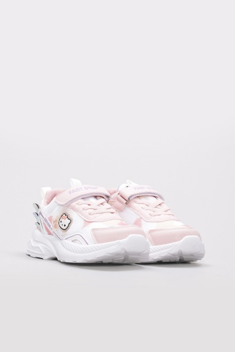 Pudra Beyaz Unisex Çocuk Sneaker Ayakkabı 615XCA305