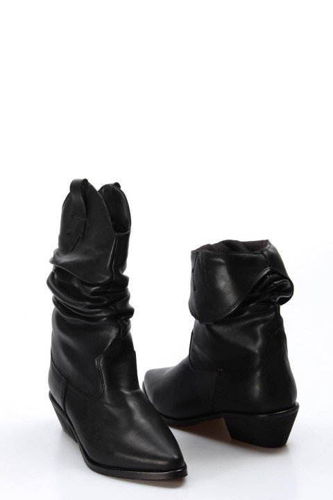 Siyah Kadın Western Bot 629SZA229-97