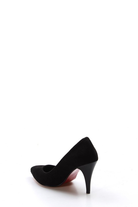 Siyah Süet Kadın Stiletto Ayakkabı 629ZA039-089