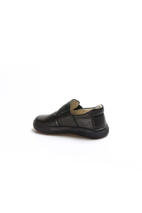 Hakiki Deri Siyah Unisex Çocuk Casual Ayakkabı 770PA916