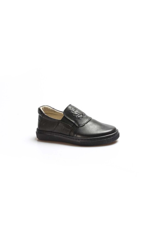 Hakiki Deri Siyah Unisex Çocuk Casual Ayakkabı 770PA916