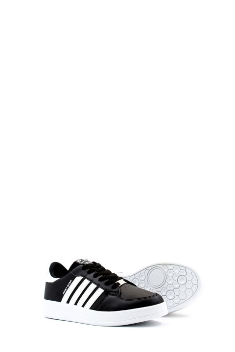 Siyah Beyaz Erkek Sneaker Ayakkabı 930MBA019