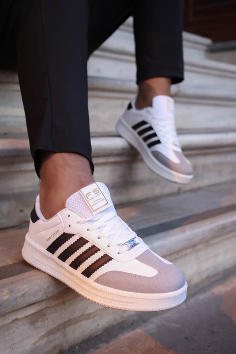 Beyaz Siyah Unisex Sneaker Ayakkabı 930XA058
