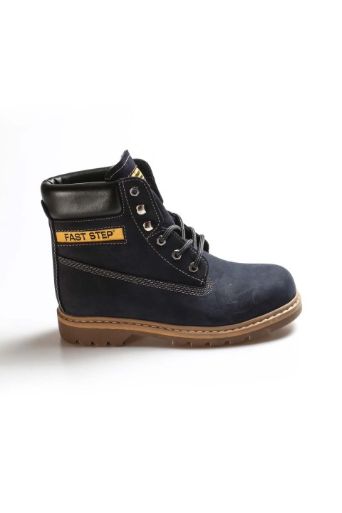 Hakiki Deri Lacivert Nubuk Unisex Outdoor Bot 938SGA50