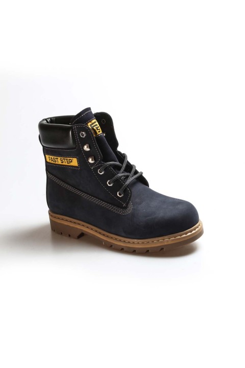 Hakiki Deri Lacivert Nubuk Unisex Outdoor Bot 938SGA50