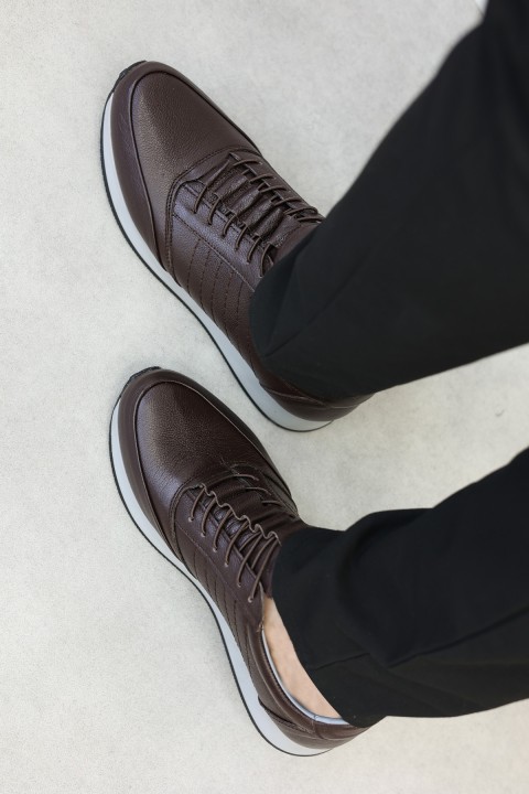 Hakiki Deri Kahve Erkek Casual Ayakkabı 951MA062TRM