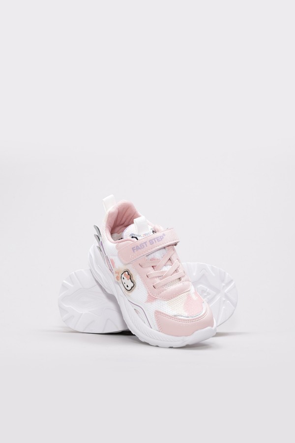 Pudra Beyaz Unisex Çocuk Sneaker Ayakkabı 615XCA305
