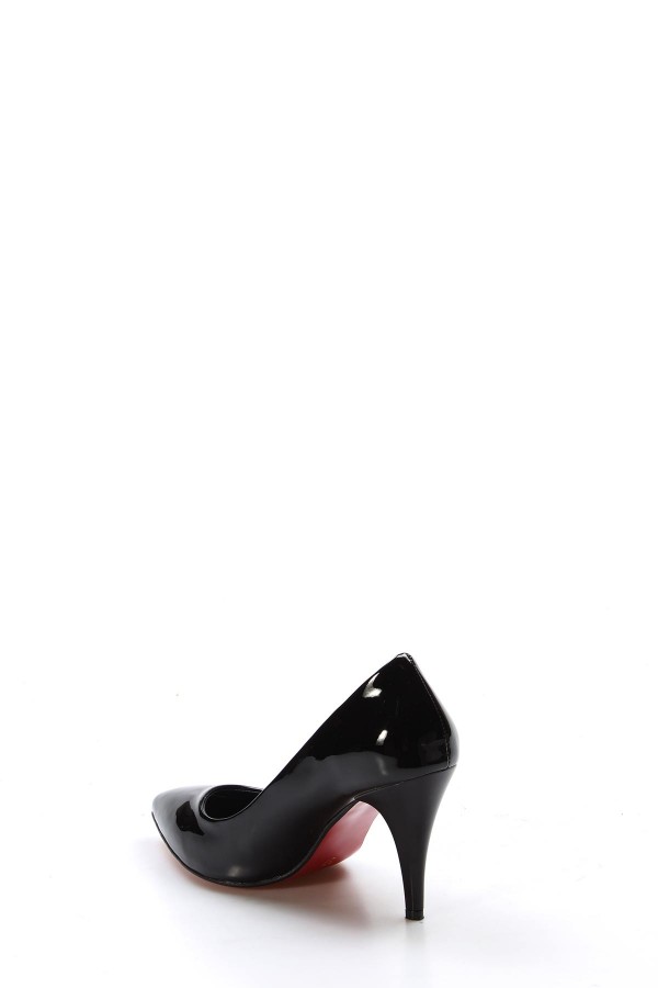 Siyah Rugan Kadın Stiletto Ayakkabı 629ZA039-089
