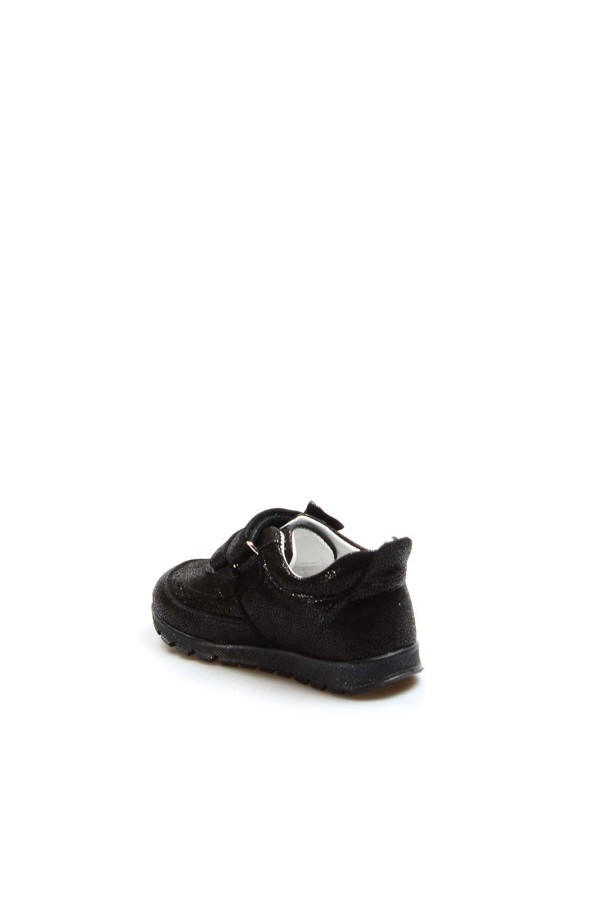 Hakiki Deri Siyah Simli Kız Çocuk Sneaker Ayakkabı 837BA03
