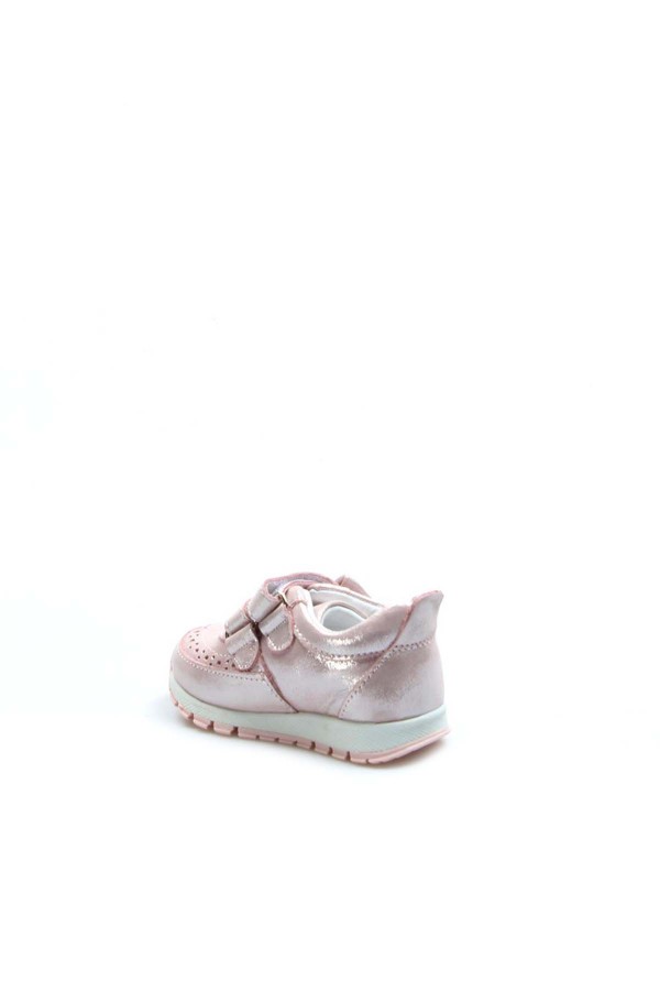 Hakiki Deri Pudra Simli Kız Çocuk Sneaker Ayakkabı 837IA03